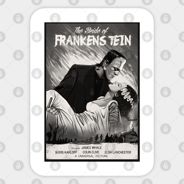 The Bride of Frankenstein Sticker by ted1air